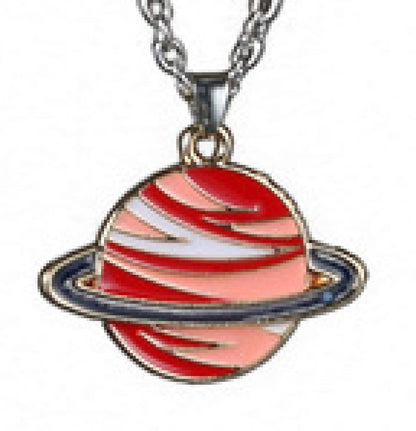 Red Earth Globe Mars  Pendant Necklace