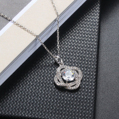 To My Mum Interlocking Love Knot Pendant Necklace with Message Card