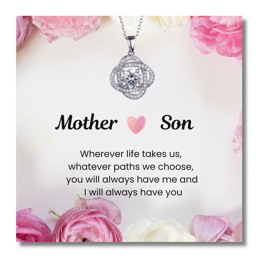 To My Mum Interlocking Love Knot Pendant Necklace with Message Card