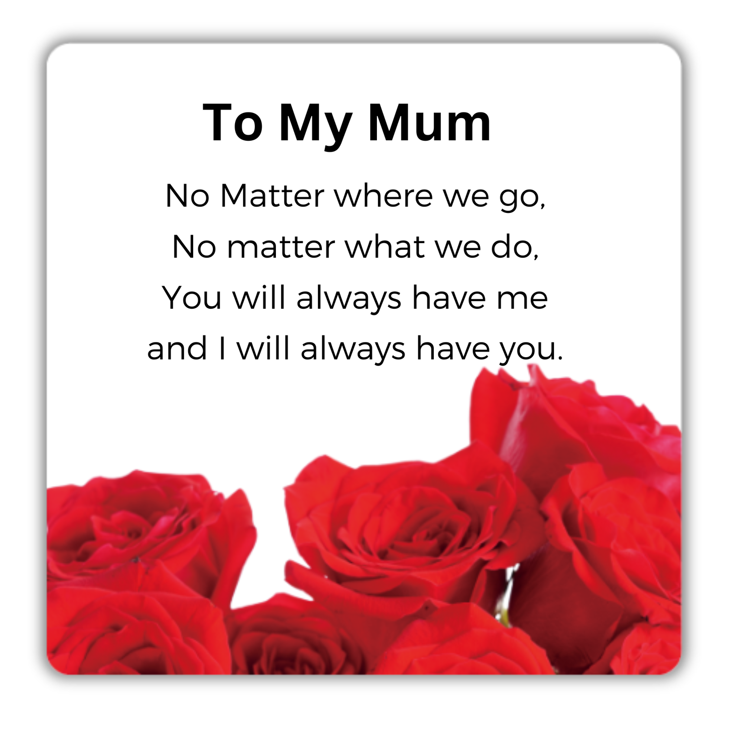 To My Mum Zircon Crystals Band Ring Mum Ring with Message card
