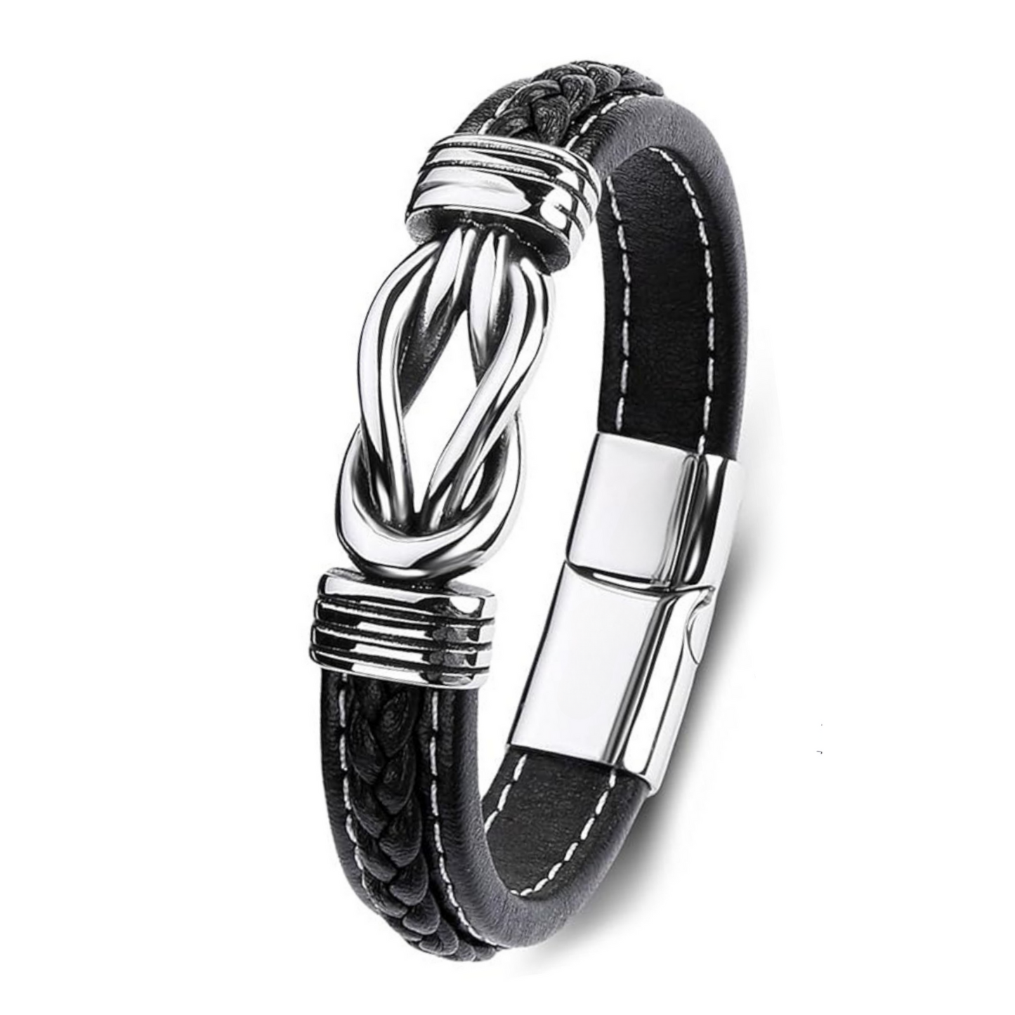 Men Bracelet Stainless Steel Leather 10+ Stlyes