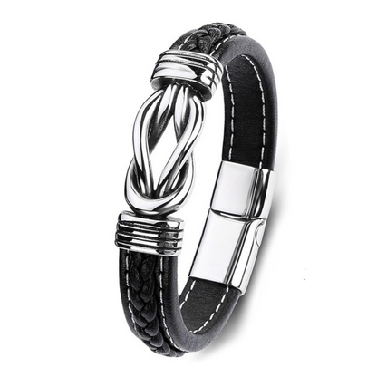 Men Bracelet Stainless Steel Leather 10+ Stlyes