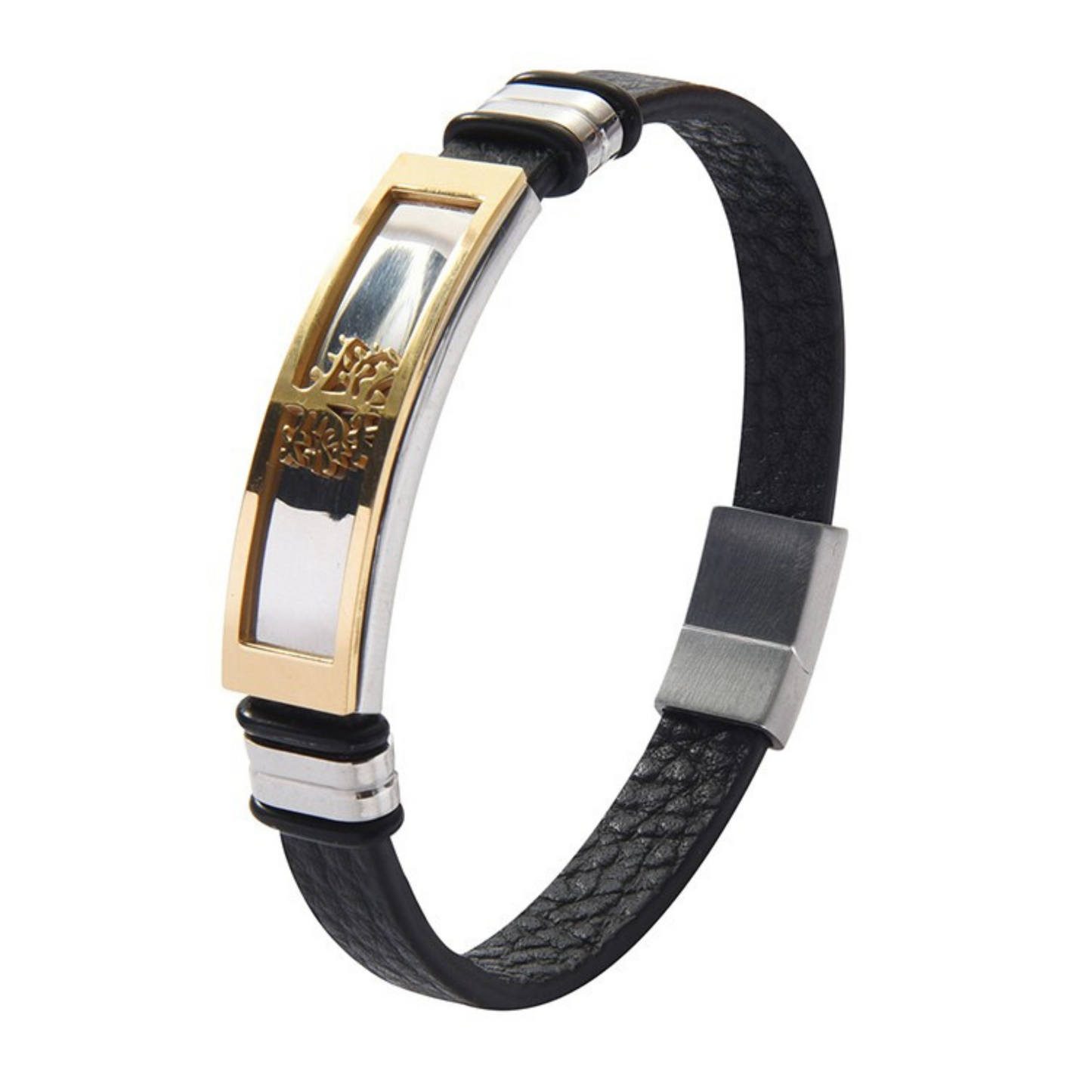 Men Bracelet Stainless Steel Leather 10+ Stlyes