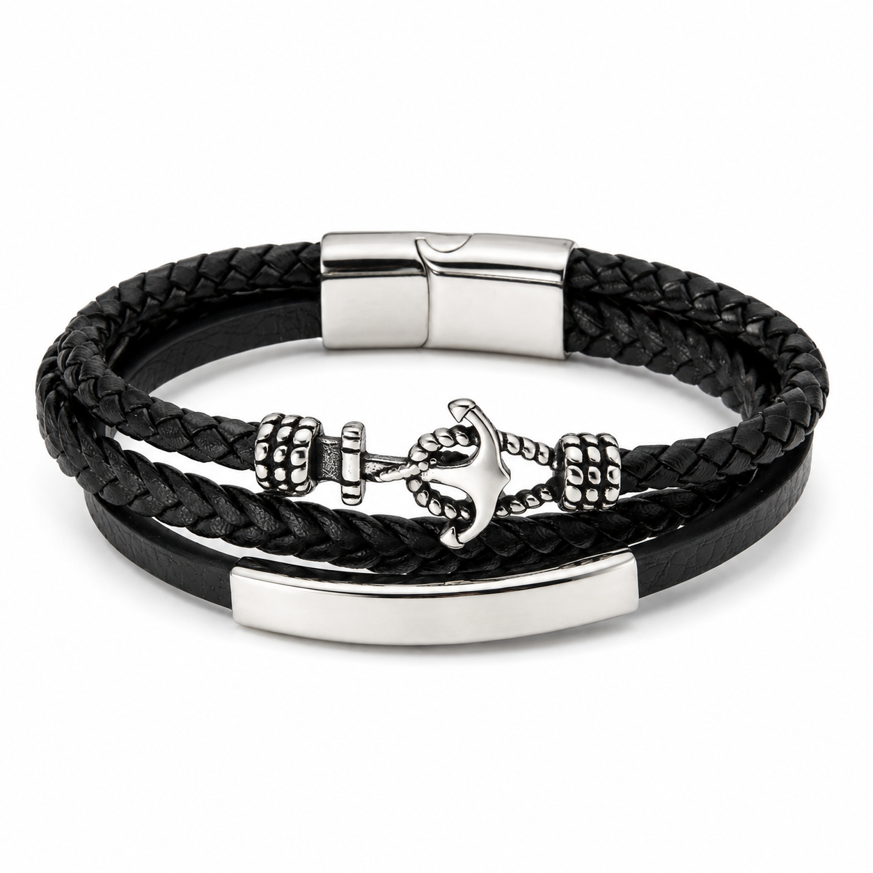 Birthday Gifts for Him 30th 40th 50th 60th 70th 80th 90th 100th Men Birthday Anchor Bracelet Personalised Message