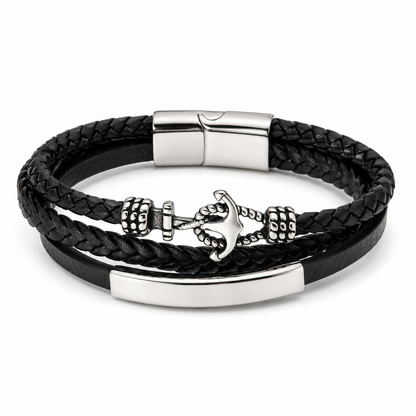 Birthday Gifts for Him 30th 40th 50th 60th 70th 80th 90th 100th Men Birthday Anchor Bracelet Personalised Message
