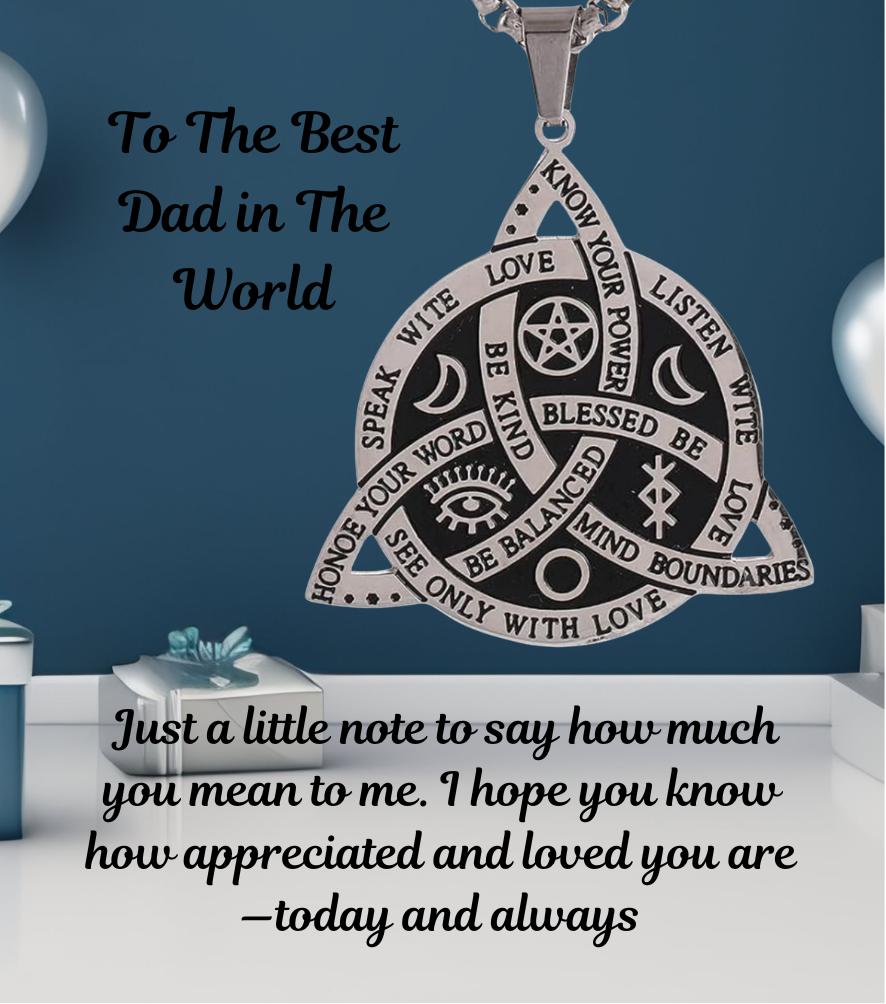 Father’s Day Gifts Men’s Triple Triquetra Celtic Trinity Knot Stainless Steel Pendant Necklace