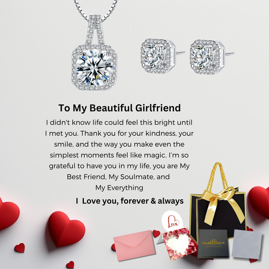 The "Eternal Radiance"Set With Message Card For Girlfriend Valentine's Day Gift