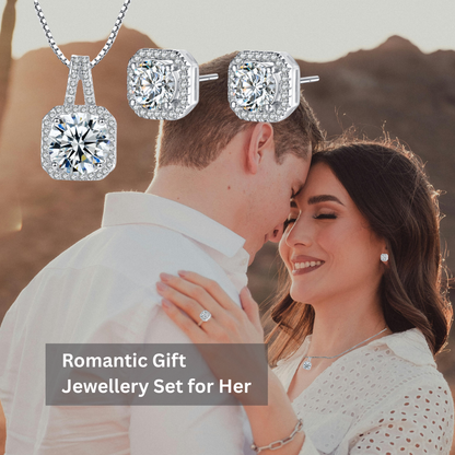 The "Eternal Radiance"Set With Message Card For Fiancee Valentine's Day Gift