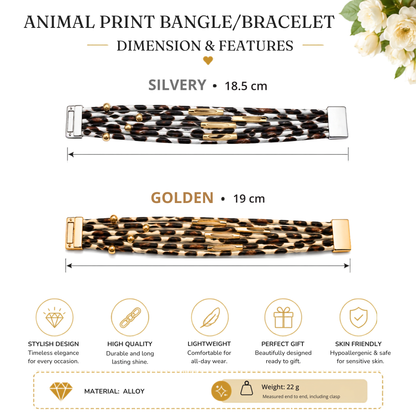 Multi-Layer Leopard Animal Print Bracelet Bangle