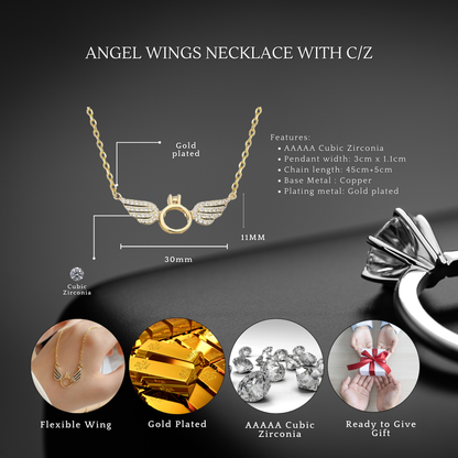 Gifts for Granddaughter with Message Card Linked Heart Bracelet Angel’s Wings Necklace Jewellery