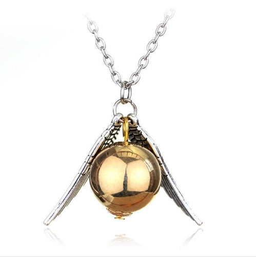 Harry Potter-inspired Golden Snitch Seeker Dark Mark Sorting Hat Wisdom Necklace
