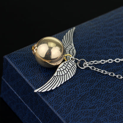 Harry Potter-inspired Golden Snitch Seeker Dark Mark Sorting Hat Wisdom Necklace