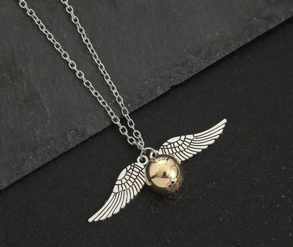 Harry Potter-inspired Golden Snitch Seeker Dark Mark Sorting Hat Wisdom Necklace