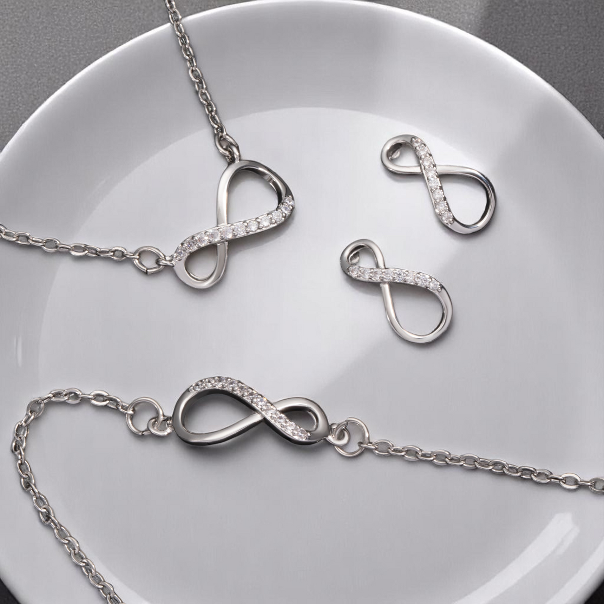 S925 Sterling Silver Jewellery Set with Personalised Message Write Your Own