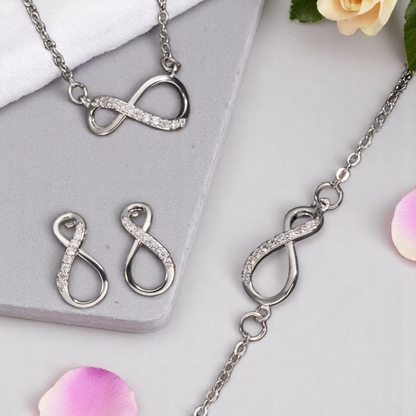 S925 Sterling Silver Jewellery Set with Personalised Message Write Your Own