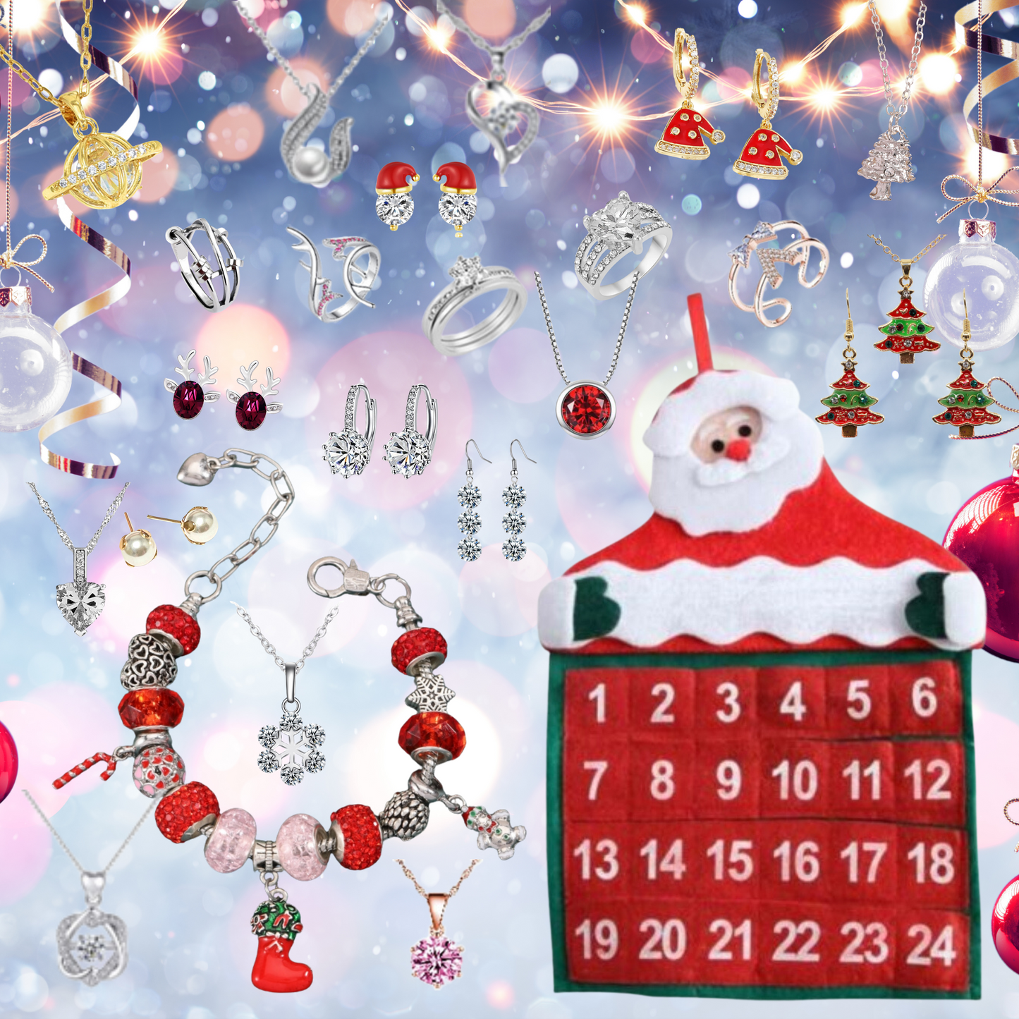 🎄 Unwrap Joy Every Day: 2024 Jewellery Advent Calendar for Girls & Women 🎁