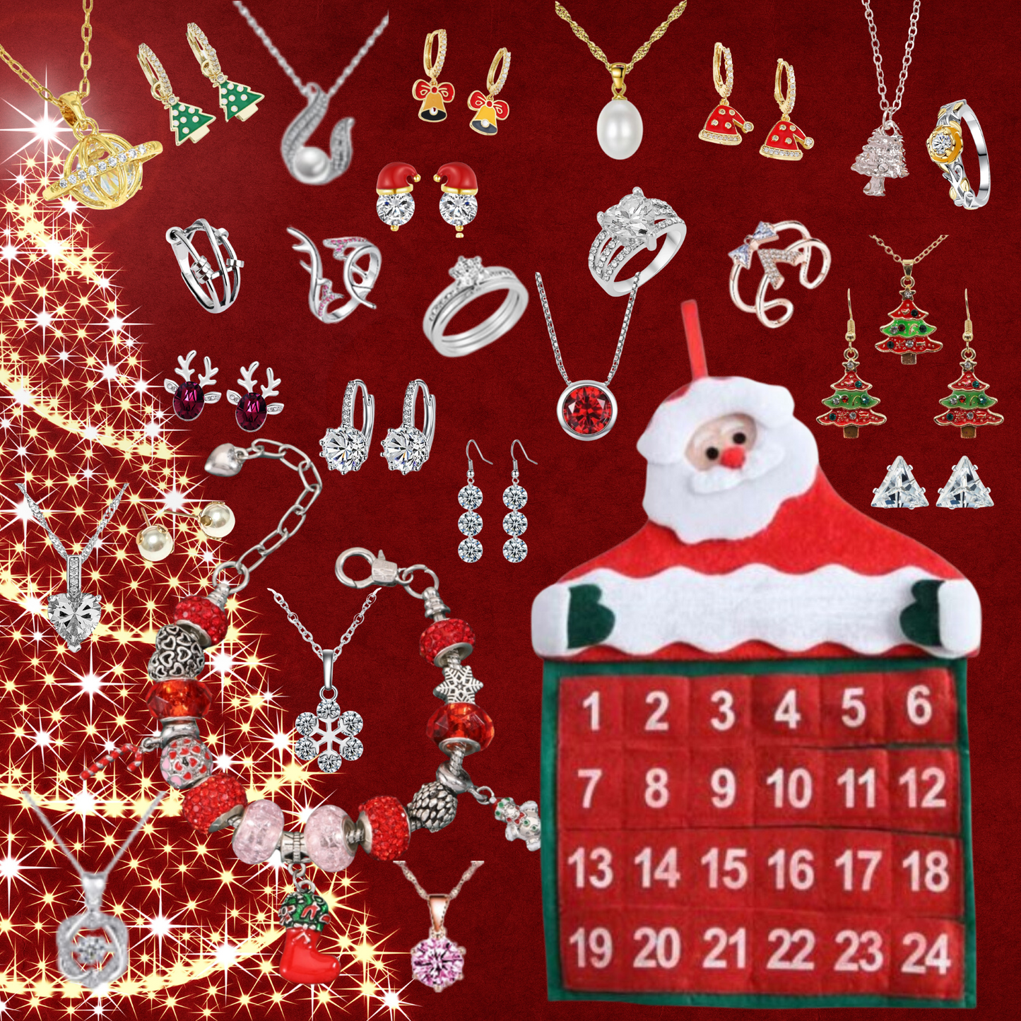 🎄 Unwrap Joy Every Day: 2024 Jewellery Advent Calendar for Girls & Women 🎁