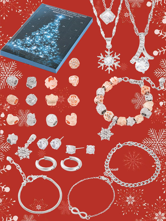 Crystal Christmas Tree Avent Calendar Jewellery Gifts for Women 2025