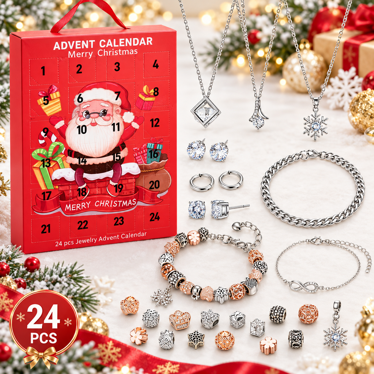 The Christmas Santa Jewellery Advent Calendar: A Daily Dose of Sparkle