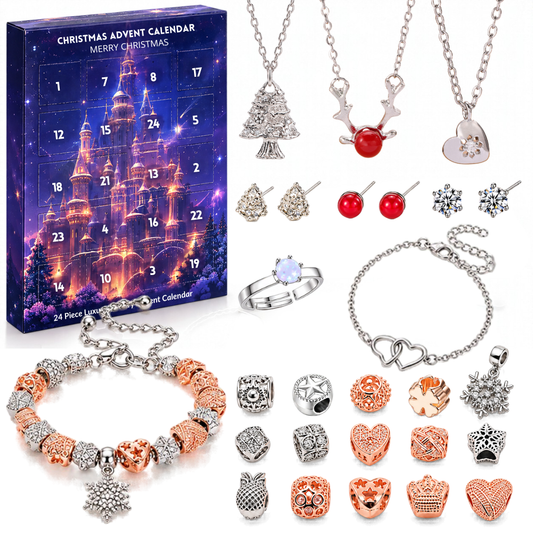 Christmas Jewellery Advent Calendar 2024 – Featuring a Moissanite Diamond Necklace and Personalised Message Tag