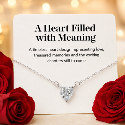 S925 Sterling Silver Heart CZ Necklace Birthday Gift for Her 13th 16th 18th 21st 30th 40th 50th 60th 70th 80th 90th 100th Birthday Gifts