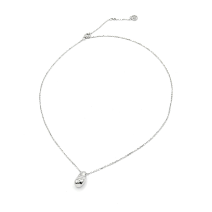 S925 Sterling Silver Fluid Pebble Necklace
