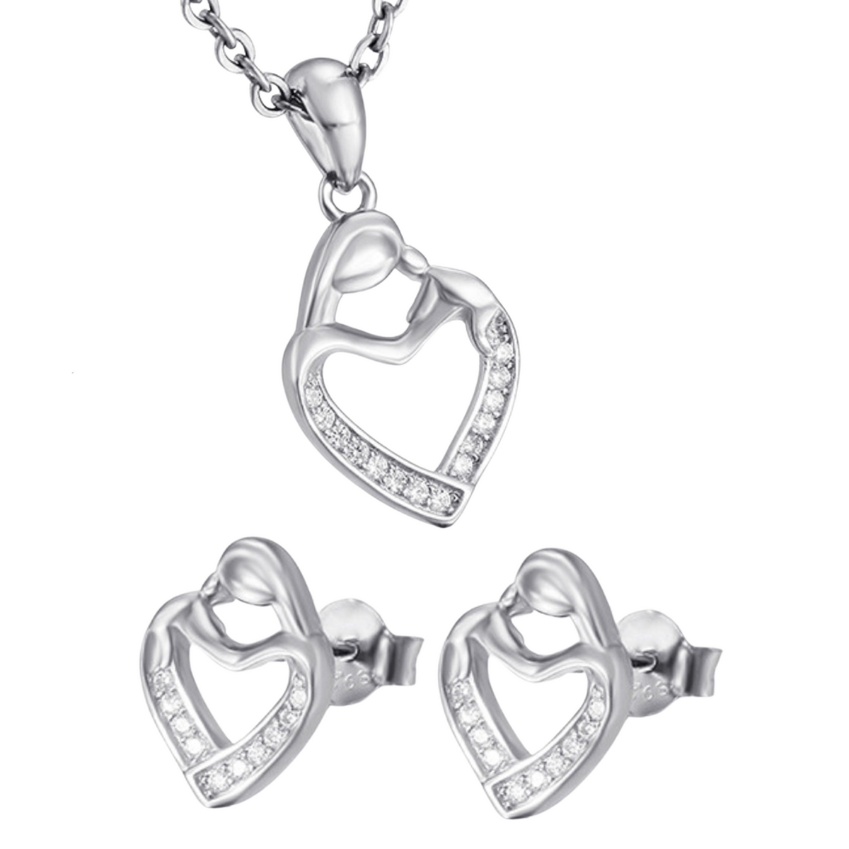 S925 Sterling Silver Jewellery Set with Personalised Message Write Your Own