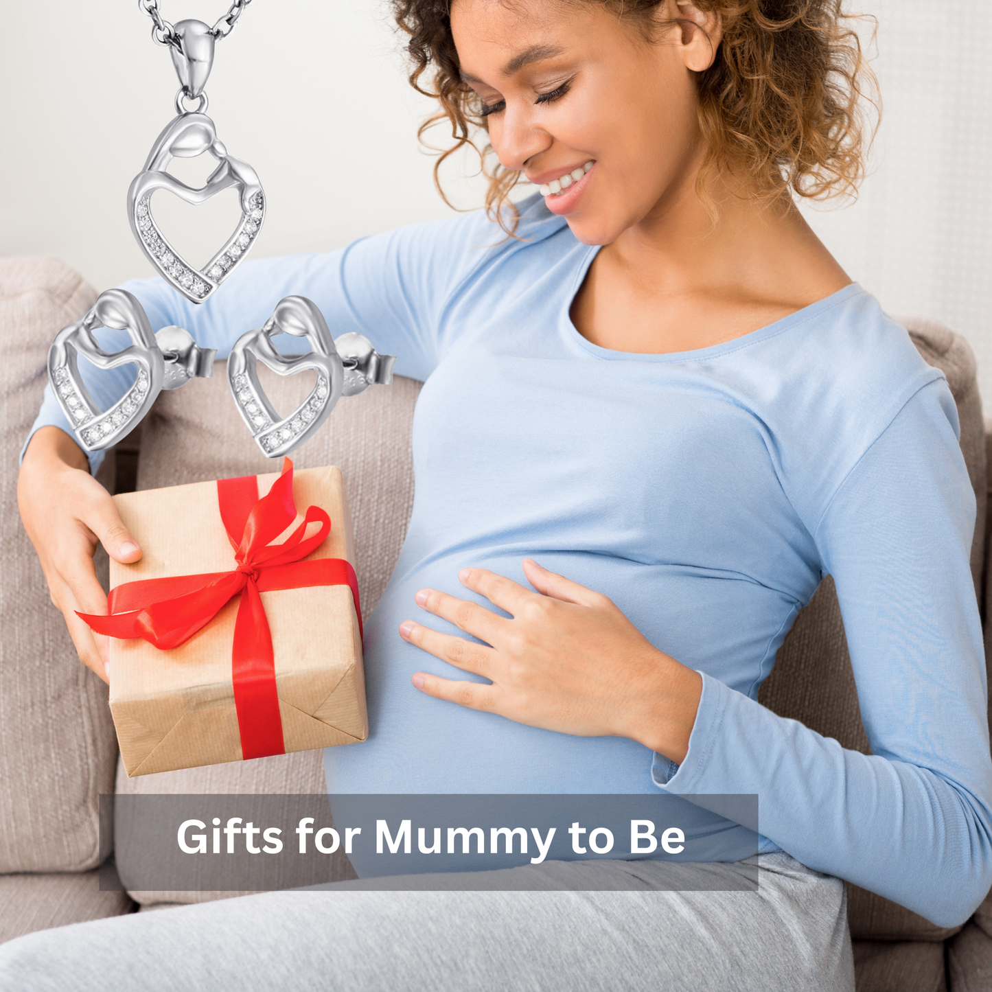 To The Mum To Be S925 Sterling Silver Mum Necklace with Message Card