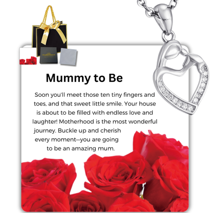 To The Mum To Be S925 Sterling Silver Mum Necklace with Message Card