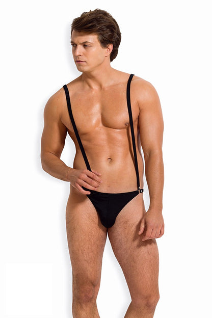 Men’s Sexy Suspender G-String Thong + Strap