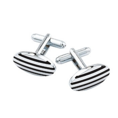 Monochrome Stripe Cufflinks