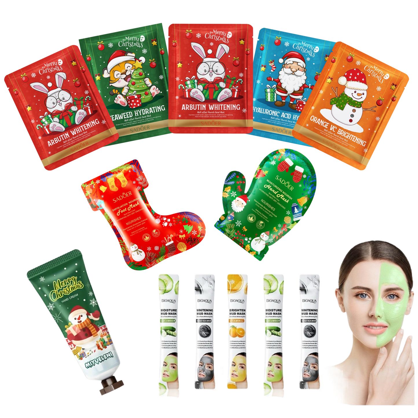 12PC Christmas Radiance Collection with Free Hand Cream