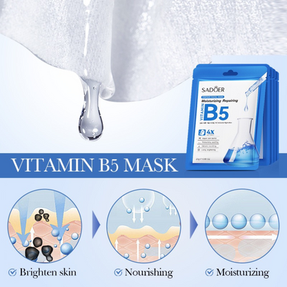 SADOER Vitamin B3 B5 Q10 Glow Mask Set 12pcs