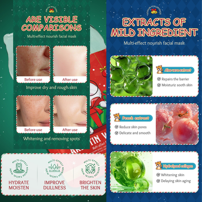 SADOER Christmas Glow Mask Set 12pcs