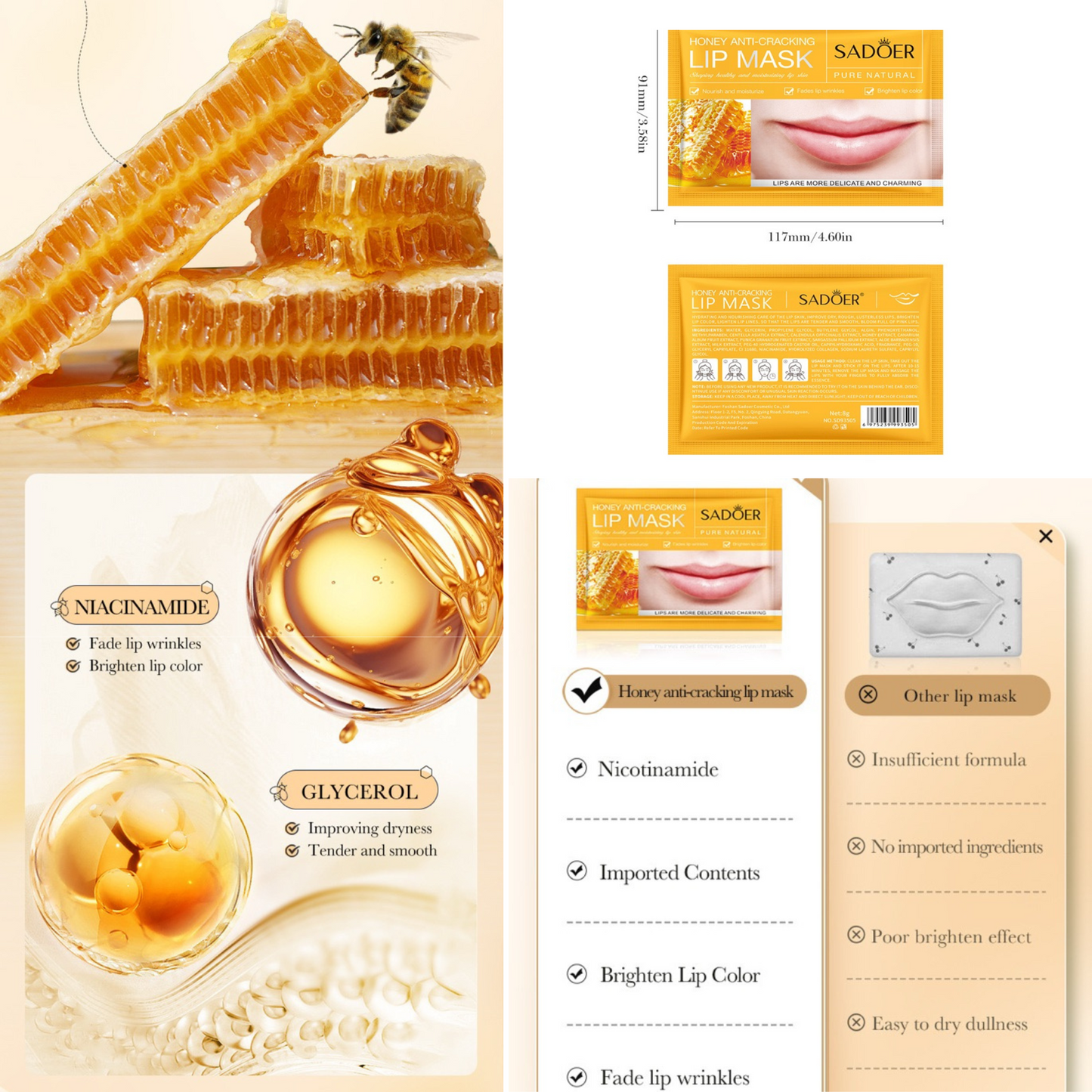 SADOER Sweet Pout Lip Mask Set 12pcs