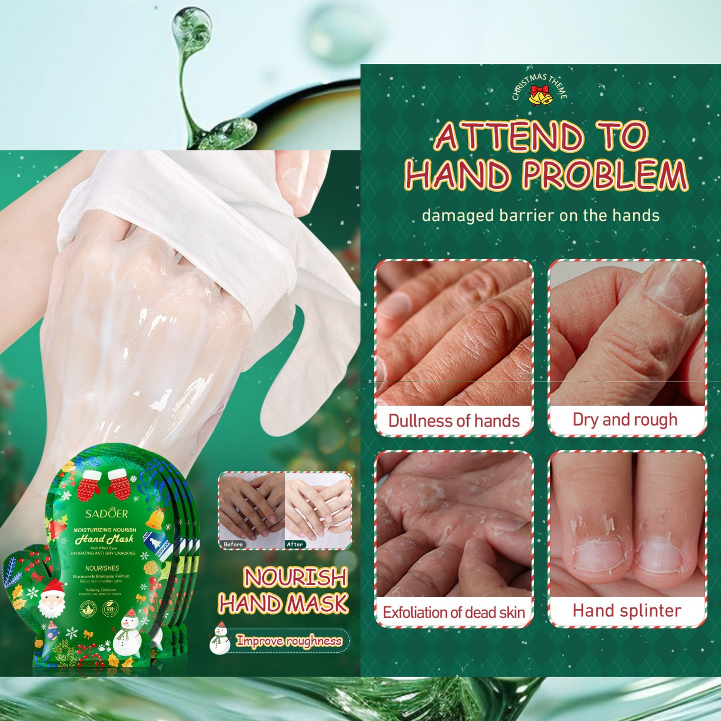 SADOER Ultimate Hydration 5 Hand & 5 Foot Mask Set