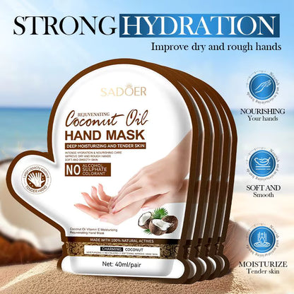 SADOER Coconut Oil Hand Mask 6 PCS