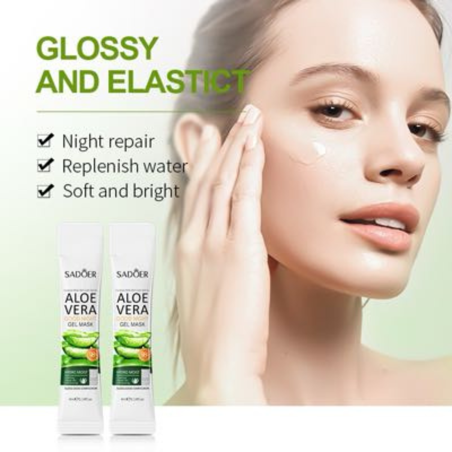 SADOER Aloe Vera Good Night Gel Mask 24pcs