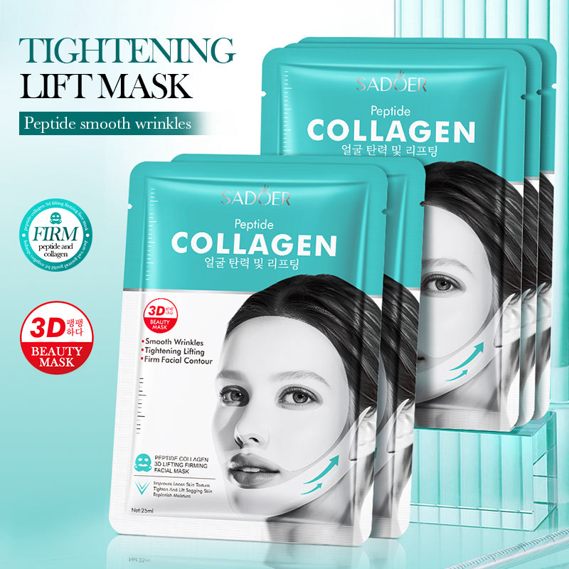 SADOER Peptide Collagen 3D Lifting Firming Facial Mask 12pcs