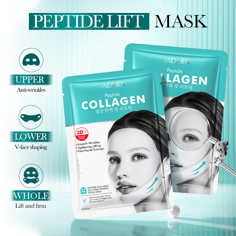 SADOER Peptide Collagen 3D Lifting Firming Facial Mask 12pcs