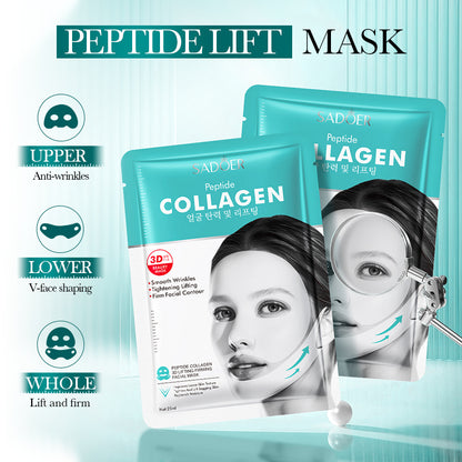 SADOER Peptide Collagen 3D Lifting Firming Facial Mask 12pcs