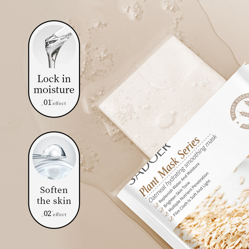 SADOER Oatmeal Hydrating Smoothing Facial Mask 12pcs