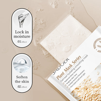 SADOER Oatmeal Hydrating Smoothing Facial Mask 12pcs