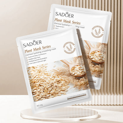 SADOER Oatmeal Hydrating Smoothing Facial Mask 12pcs