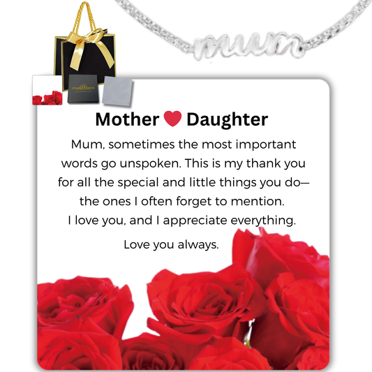 To My Mum S925 Sterling Silver Mum Toggle Adjustable Bracelet with Message Card
