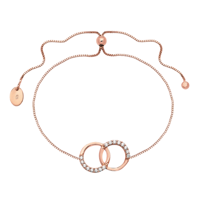 S925 Sterling Silver Rose Gold Infinite Love Bracelet