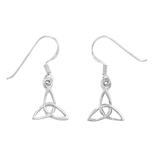 S925 Sterling Silver Celtic Trinity Knot Hook Drop Earrings Women