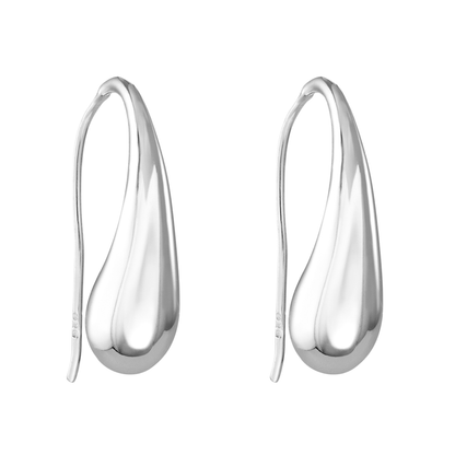 S925 Sterling Silver Classic Drop Elegant Teardrop Hook Earrings for Women