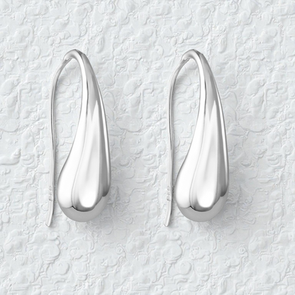 S925 Sterling Silver Classic Drop Elegant Teardrop Hook Earrings for Women