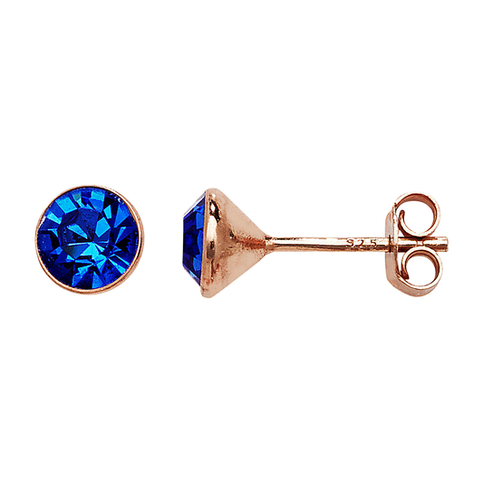 S925 Sterling Silver Sapphire Sparkle Stud Earrings